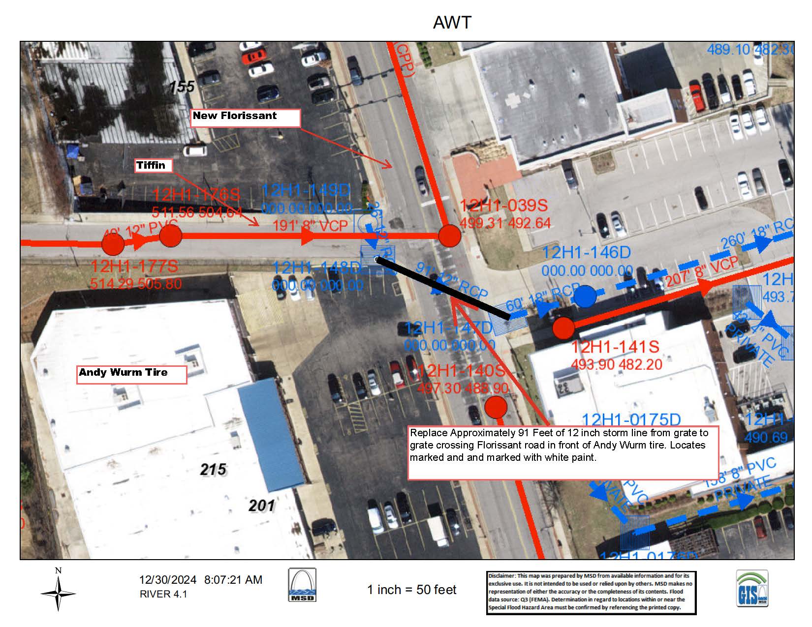 201 S Florissant Rd EXC-820 (MSD Sewer Main Repair)